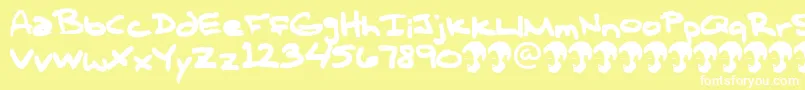フォントOpnTComplanaZ – 黄色い背景に白い文字