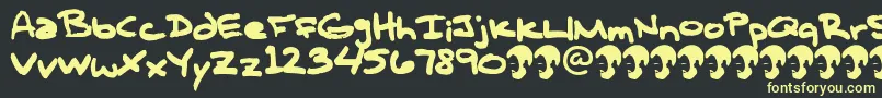 OpnTComplanaZ Font – Yellow Fonts on Black Background