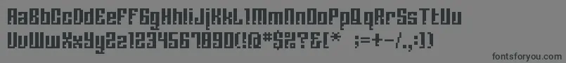 フォントBmcorrode – 黒い文字の灰色の背景