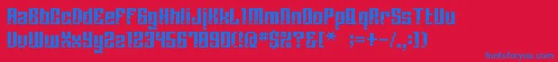 Bmcorrode Font – Blue Fonts on Red Background