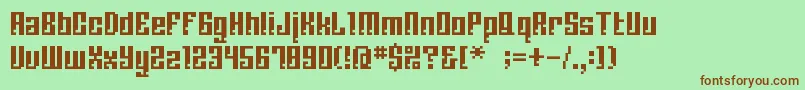 Bmcorrode Font – Brown Fonts on Green Background