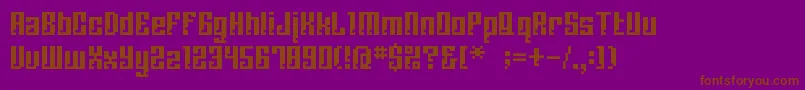 Bmcorrode Font – Brown Fonts on Purple Background