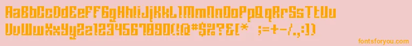 Bmcorrode Font – Orange Fonts on Pink Background