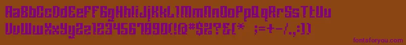 Bmcorrode Font – Purple Fonts on Brown Background