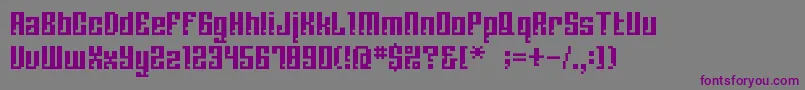 Шрифт Bmcorrode – фиолетовые шрифты на сером фоне
