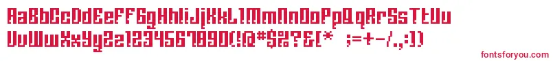 Bmcorrode Font – Red Fonts on White Background