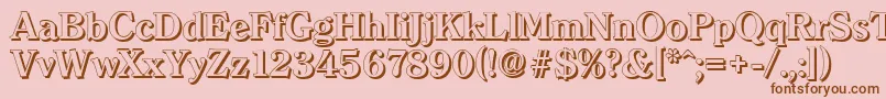 ClearfaceshadowBold Font – Brown Fonts on Pink Background