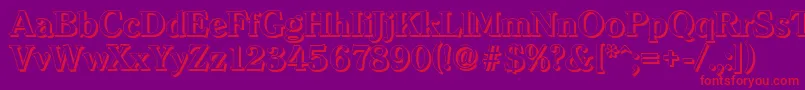 ClearfaceshadowBold Font – Red Fonts on Purple Background