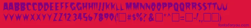 Cactuspe Font – Purple Fonts on Red Background