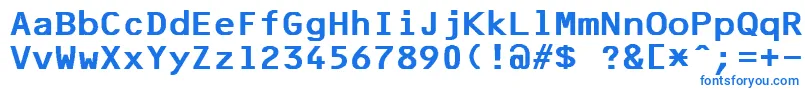 F25BankPrinter Font – Blue Fonts on White Background