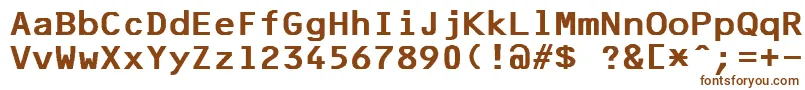 F25BankPrinter Font – Brown Fonts on White Background