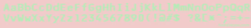 F25BankPrinter Font – Green Fonts on Pink Background