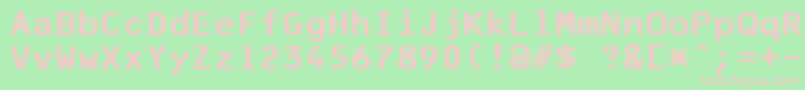 F25BankPrinter Font – Pink Fonts on Green Background