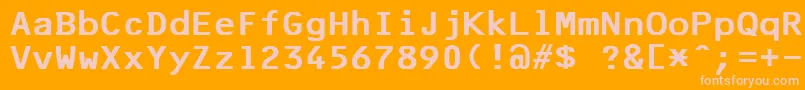 F25BankPrinter Font – Pink Fonts on Orange Background