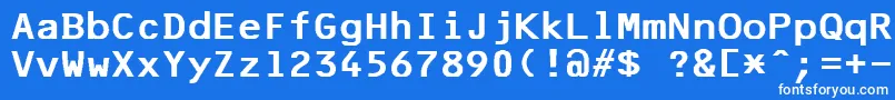 F25BankPrinter Font – White Fonts on Blue Background