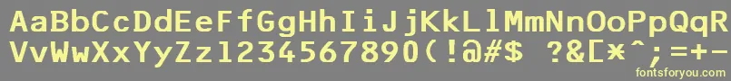 F25BankPrinter Font – Yellow Fonts on Gray Background