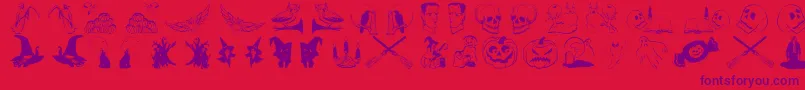 fuente Halloweentwo – Fuentes Moradas Sobre Fondo Rojo