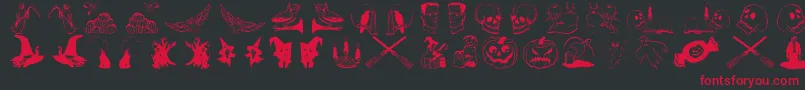 フォントHalloweentwo – 黒い背景に赤い文字