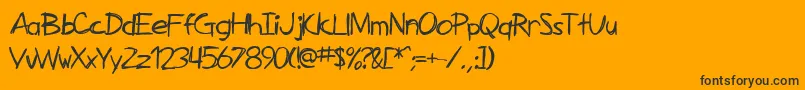SfZimmerman Font – Black Fonts on Orange Background