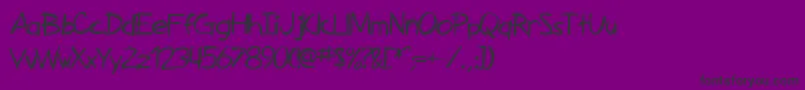 SfZimmerman-fontti – mustat fontit violetilla taustalla