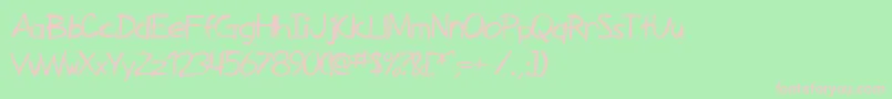 SfZimmerman Font – Pink Fonts on Green Background