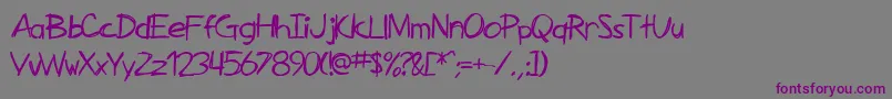 SfZimmerman Font – Purple Fonts on Gray Background