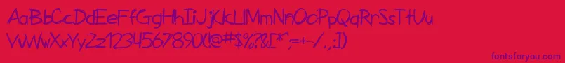 Шрифт SfZimmerman – фиолетовые шрифты на красном фоне