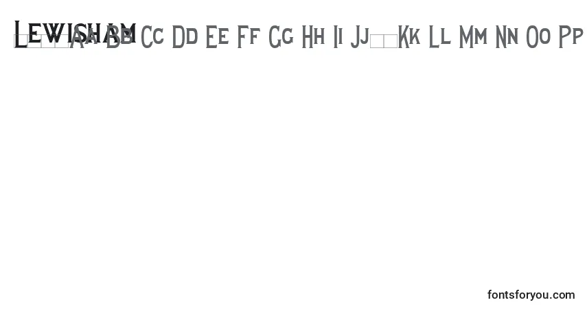 Fuente Lewisham - alfabeto, números, caracteres especiales