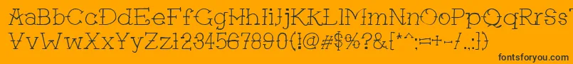 Tattgf Font – Black Fonts on Orange Background