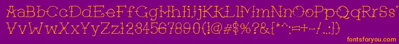 Tattgf Font – Orange Fonts on Purple Background