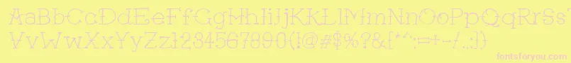 Tattgf Font – Pink Fonts on Yellow Background