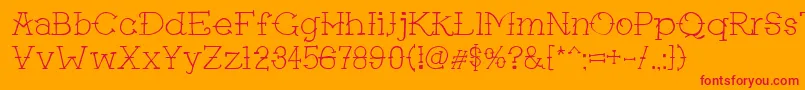 Tattgf Font – Red Fonts on Orange Background