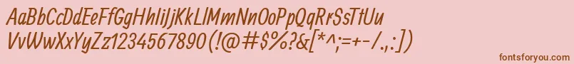 AllanRegular Font – Brown Fonts on Pink Background