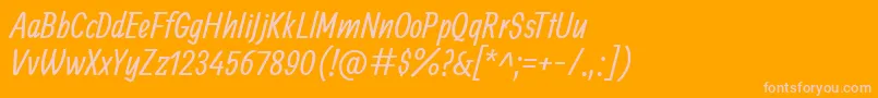 AllanRegular Font – Pink Fonts on Orange Background