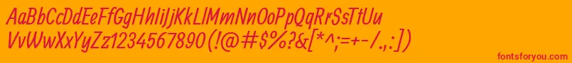 AllanRegular Font – Red Fonts on Orange Background