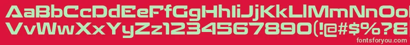 RechargeBd Font – Green Fonts on Red Background