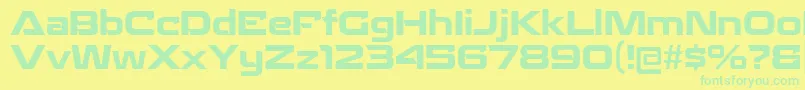 RechargeBd Font – Green Fonts on Yellow Background