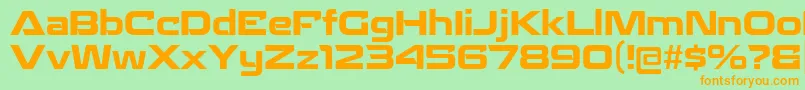 RechargeBd Font – Orange Fonts on Green Background