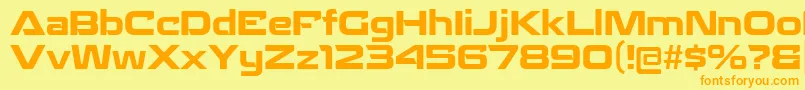 RechargeBd Font – Orange Fonts on Yellow Background