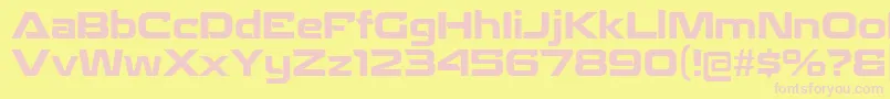 RechargeBd Font – Pink Fonts on Yellow Background