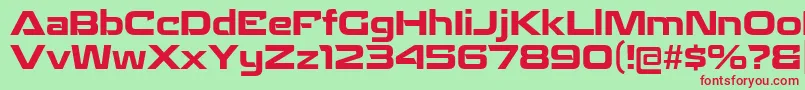 RechargeBd Font – Red Fonts on Green Background