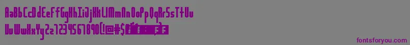 HighwayBlockSans Font – Purple Fonts on Gray Background