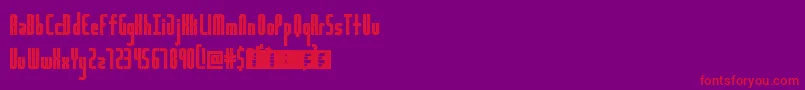 HighwayBlockSans Font – Red Fonts on Purple Background