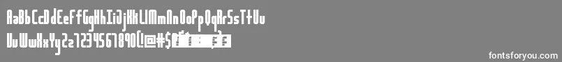 HighwayBlockSans Font – White Fonts on Gray Background