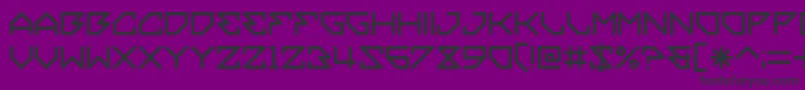 Embezzler Font – Black Fonts on Purple Background