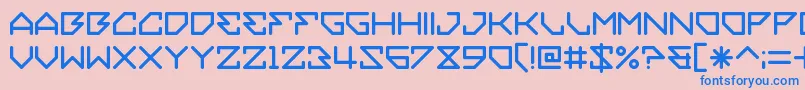 Embezzler Font – Blue Fonts on Pink Background