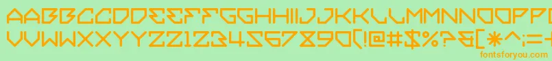 Embezzler Font – Orange Fonts on Green Background