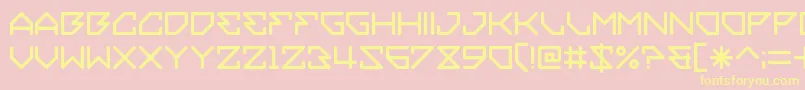 Embezzler Font – Yellow Fonts on Pink Background