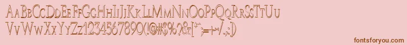 fuente JwBrass – Fuentes Marrones Sobre Fondo Rosa