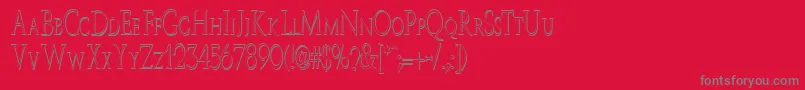 JwBrass Font – Gray Fonts on Red Background
